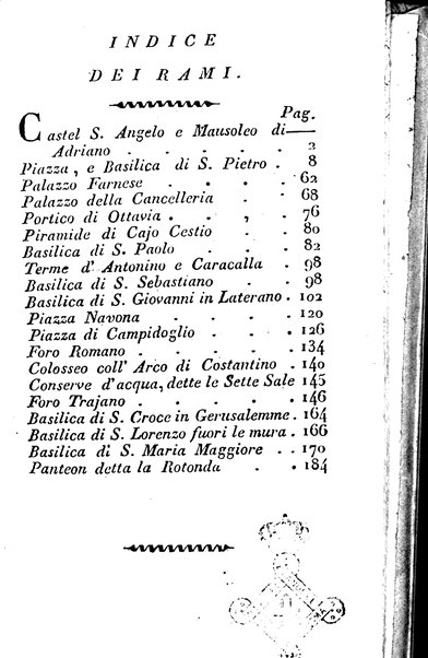 Nuova e succinta descrizione di Roma antica e moderna e de' monumenti sacri e profani che sono in essa e nelle sue vicinanze corredata di figure in rame