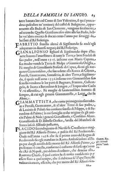 L'historia dell'illustrissima famiglia di Sangro. Scritta dal signor Filiberto Campanile