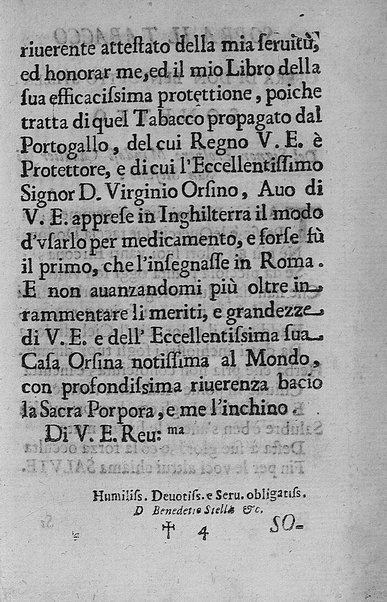 Il tabacco opera di d. Benedetto Stella da Ciuita Castellana M.D.S.B. nella quale si tratta dell'origine, historia, coltura, preparatione, qualità, natura, virtù & vso in fumo, in polvere, in foglia, in lambitiuo, et in medicina della pianta volgarmente detta tabacco ...