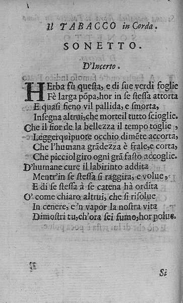 Il tabacco opera di d. Benedetto Stella da Ciuita Castellana M.D.S.B. nella quale si tratta dell'origine, historia, coltura, preparatione, qualità, natura, virtù & vso in fumo, in polvere, in foglia, in lambitiuo, et in medicina della pianta volgarmente detta tabacco ...