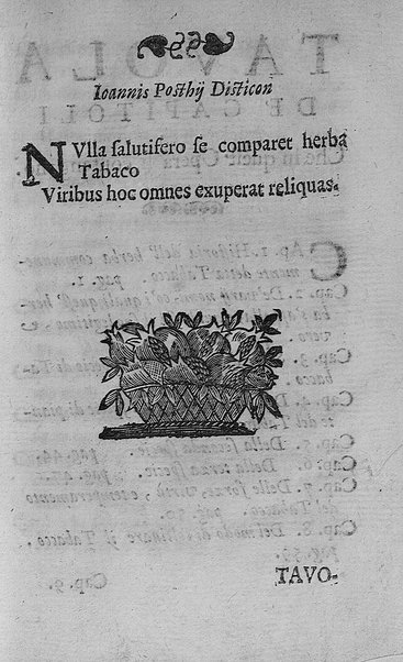 Il tabacco opera di d. Benedetto Stella da Ciuita Castellana M.D.S.B. nella quale si tratta dell'origine, historia, coltura, preparatione, qualità, natura, virtù & vso in fumo, in polvere, in foglia, in lambitiuo, et in medicina della pianta volgarmente detta tabacco ...