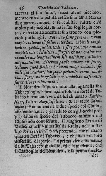 Il tabacco opera di d. Benedetto Stella da Ciuita Castellana M.D.S.B. nella quale si tratta dell'origine, historia, coltura, preparatione, qualità, natura, virtù & vso in fumo, in polvere, in foglia, in lambitiuo, et in medicina della pianta volgarmente detta tabacco ...