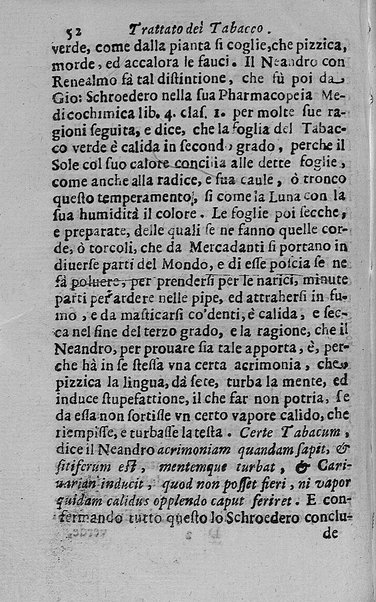 Il tabacco opera di d. Benedetto Stella da Ciuita Castellana M.D.S.B. nella quale si tratta dell'origine, historia, coltura, preparatione, qualità, natura, virtù & vso in fumo, in polvere, in foglia, in lambitiuo, et in medicina della pianta volgarmente detta tabacco ...