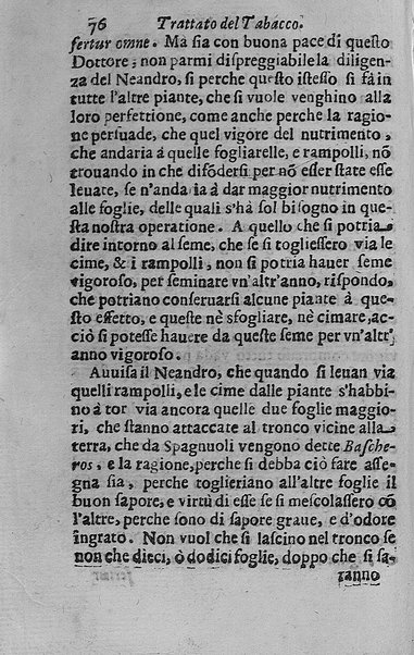 Il tabacco opera di d. Benedetto Stella da Ciuita Castellana M.D.S.B. nella quale si tratta dell'origine, historia, coltura, preparatione, qualità, natura, virtù & vso in fumo, in polvere, in foglia, in lambitiuo, et in medicina della pianta volgarmente detta tabacco ...