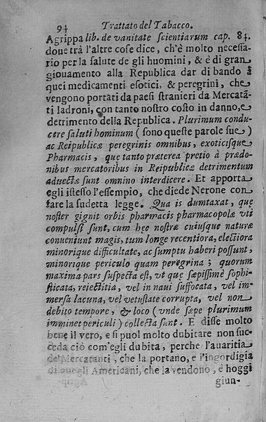 Il tabacco opera di d. Benedetto Stella da Ciuita Castellana M.D.S.B. nella quale si tratta dell'origine, historia, coltura, preparatione, qualità, natura, virtù & vso in fumo, in polvere, in foglia, in lambitiuo, et in medicina della pianta volgarmente detta tabacco ...