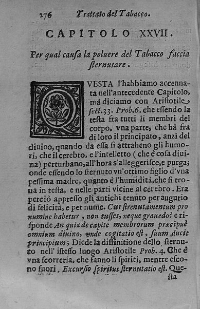 Il tabacco opera di d. Benedetto Stella da Ciuita Castellana M.D.S.B. nella quale si tratta dell'origine, historia, coltura, preparatione, qualità, natura, virtù & vso in fumo, in polvere, in foglia, in lambitiuo, et in medicina della pianta volgarmente detta tabacco ...