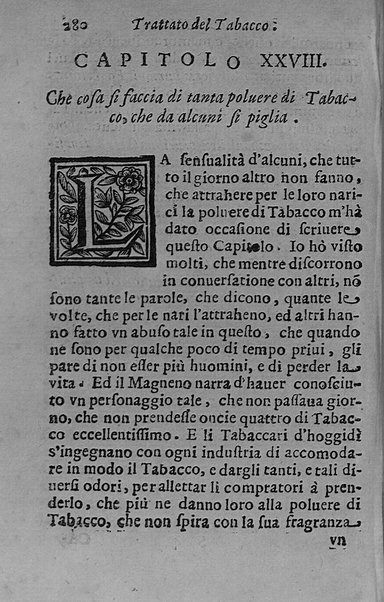 Il tabacco opera di d. Benedetto Stella da Ciuita Castellana M.D.S.B. nella quale si tratta dell'origine, historia, coltura, preparatione, qualità, natura, virtù & vso in fumo, in polvere, in foglia, in lambitiuo, et in medicina della pianta volgarmente detta tabacco ...