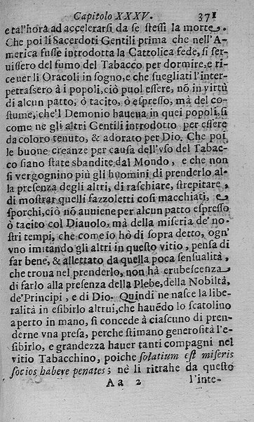 Il tabacco opera di d. Benedetto Stella da Ciuita Castellana M.D.S.B. nella quale si tratta dell'origine, historia, coltura, preparatione, qualità, natura, virtù & vso in fumo, in polvere, in foglia, in lambitiuo, et in medicina della pianta volgarmente detta tabacco ...