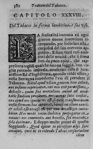 Il tabacco opera di d. Benedetto Stella da Ciuita Castellana M.D.S.B. nella quale si tratta dell'origine, historia, coltura, preparatione, qualità, natura, virtù & vso in fumo, in polvere, in foglia, in lambitiuo, et in medicina della pianta volgarmente detta tabacco ...