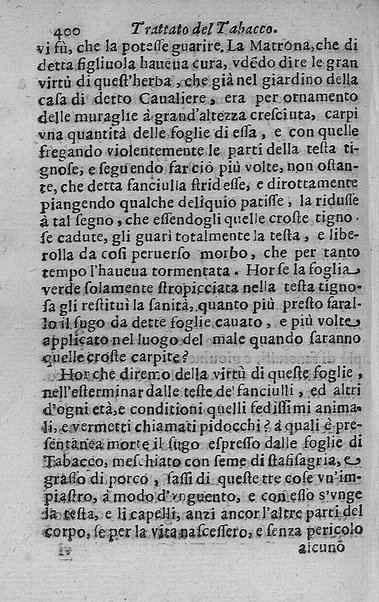 Il tabacco opera di d. Benedetto Stella da Ciuita Castellana M.D.S.B. nella quale si tratta dell'origine, historia, coltura, preparatione, qualità, natura, virtù & vso in fumo, in polvere, in foglia, in lambitiuo, et in medicina della pianta volgarmente detta tabacco ...