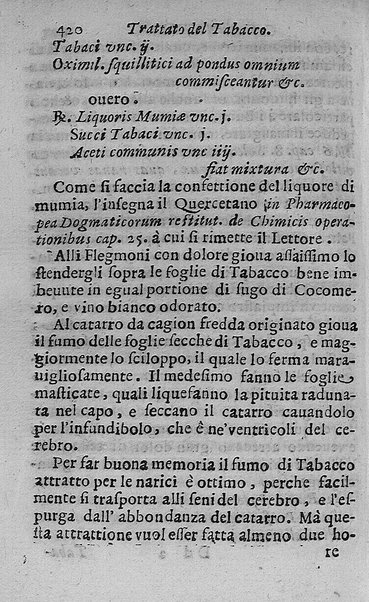 Il tabacco opera di d. Benedetto Stella da Ciuita Castellana M.D.S.B. nella quale si tratta dell'origine, historia, coltura, preparatione, qualità, natura, virtù & vso in fumo, in polvere, in foglia, in lambitiuo, et in medicina della pianta volgarmente detta tabacco ...