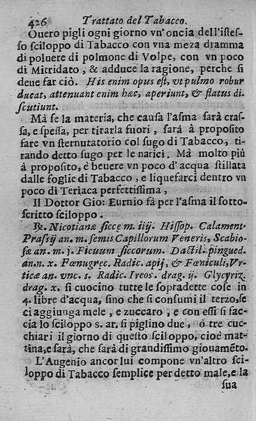 Il tabacco opera di d. Benedetto Stella da Ciuita Castellana M.D.S.B. nella quale si tratta dell'origine, historia, coltura, preparatione, qualità, natura, virtù & vso in fumo, in polvere, in foglia, in lambitiuo, et in medicina della pianta volgarmente detta tabacco ...