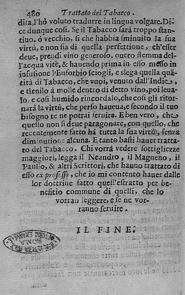 Il tabacco opera di d. Benedetto Stella da Ciuita Castellana M.D.S.B. nella quale si tratta dell'origine, historia, coltura, preparatione, qualità, natura, virtù & vso in fumo, in polvere, in foglia, in lambitiuo, et in medicina della pianta volgarmente detta tabacco ...