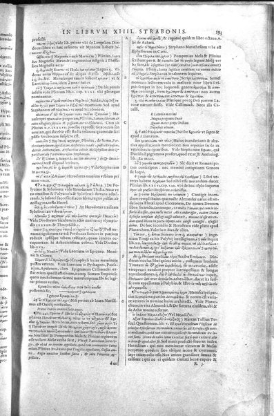 Strabōnos Geōgraphikōn bibloi 17. Strabonis Rerum geographicarum libri 17. Isaacus Casaubonus recensuit, summoque studio & diligentia, ope etiam veterum codicum, emendauit, ac commentariis illustrauit. Accessit & tabula orbis totius descriptionem complectens. Adiecta est etiam Guilielmi Xylandri Augustani Latina versio, cum necessariis indicibus