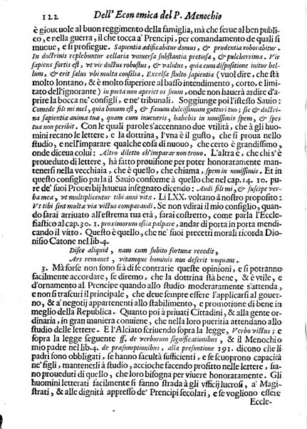 Economica christiana composta dal padre Gio. Stefano Menochio della Compagnia di Giesu', nella quale con le autorita' della Sacra Scrittura, e de' Santi Padri, con le ragioni naturali, historie & ammaestramenti morali de' scrittori profani, s'insegna il modo di ben regolare, e gouernare la propria casa. All'eminentissimo, e reuerendissimo prencipe Francesco Maria Brancaccio