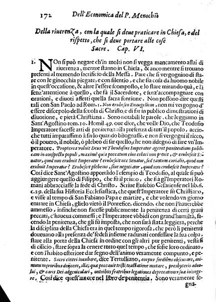 Economica christiana composta dal padre Gio. Stefano Menochio della Compagnia di Giesu', nella quale con le autorita' della Sacra Scrittura, e de' Santi Padri, con le ragioni naturali, historie & ammaestramenti morali de' scrittori profani, s'insegna il modo di ben regolare, e gouernare la propria casa. All'eminentissimo, e reuerendissimo prencipe Francesco Maria Brancaccio