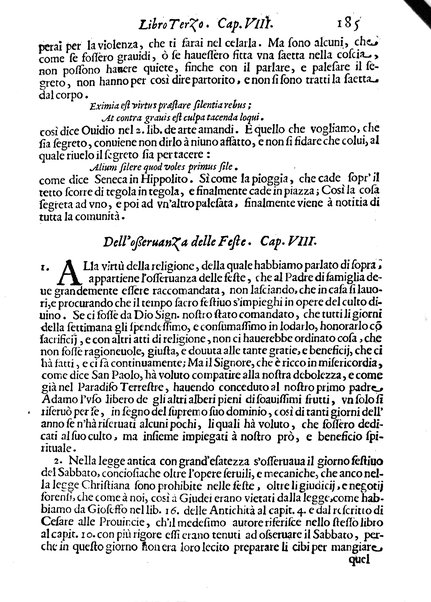 Economica christiana composta dal padre Gio. Stefano Menochio della Compagnia di Giesu', nella quale con le autorita' della Sacra Scrittura, e de' Santi Padri, con le ragioni naturali, historie & ammaestramenti morali de' scrittori profani, s'insegna il modo di ben regolare, e gouernare la propria casa. All'eminentissimo, e reuerendissimo prencipe Francesco Maria Brancaccio