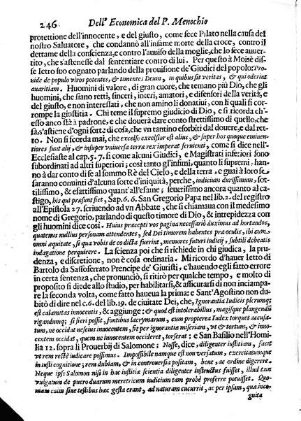 Economica christiana composta dal padre Gio. Stefano Menochio della Compagnia di Giesu', nella quale con le autorita' della Sacra Scrittura, e de' Santi Padri, con le ragioni naturali, historie & ammaestramenti morali de' scrittori profani, s'insegna il modo di ben regolare, e gouernare la propria casa. All'eminentissimo, e reuerendissimo prencipe Francesco Maria Brancaccio