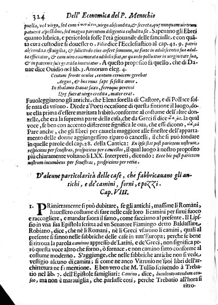 Economica christiana composta dal padre Gio. Stefano Menochio della Compagnia di Giesu', nella quale con le autorita' della Sacra Scrittura, e de' Santi Padri, con le ragioni naturali, historie & ammaestramenti morali de' scrittori profani, s'insegna il modo di ben regolare, e gouernare la propria casa. All'eminentissimo, e reuerendissimo prencipe Francesco Maria Brancaccio