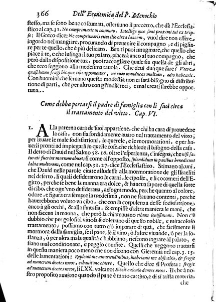 Economica christiana composta dal padre Gio. Stefano Menochio della Compagnia di Giesu', nella quale con le autorita' della Sacra Scrittura, e de' Santi Padri, con le ragioni naturali, historie & ammaestramenti morali de' scrittori profani, s'insegna il modo di ben regolare, e gouernare la propria casa. All'eminentissimo, e reuerendissimo prencipe Francesco Maria Brancaccio