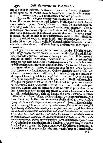 Economica christiana composta dal padre Gio. Stefano Menochio della Compagnia di Giesu', nella quale con le autorita' della Sacra Scrittura, e de' Santi Padri, con le ragioni naturali, historie & ammaestramenti morali de' scrittori profani, s'insegna il modo di ben regolare, e gouernare la propria casa. All'eminentissimo, e reuerendissimo prencipe Francesco Maria Brancaccio