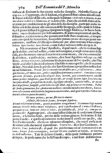 Economica christiana composta dal padre Gio. Stefano Menochio della Compagnia di Giesu', nella quale con le autorita' della Sacra Scrittura, e de' Santi Padri, con le ragioni naturali, historie & ammaestramenti morali de' scrittori profani, s'insegna il modo di ben regolare, e gouernare la propria casa. All'eminentissimo, e reuerendissimo prencipe Francesco Maria Brancaccio