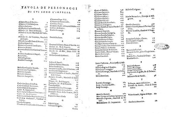 Le imprese illustri con espositioni, et discorsi del s.or Ieronimo Ruscelli. Al serenissimo et sempre felicissimo re catolico, Filippo d'Austria. ... Con la giunta di altre imprese tutto riordinato et corretto da Fran.co Patritio