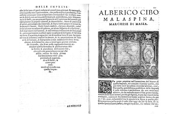 Le imprese illustri con espositioni, et discorsi del s.or Ieronimo Ruscelli. Al serenissimo et sempre felicissimo re catolico, Filippo d'Austria. ... Con la giunta di altre imprese tutto riordinato et corretto da Fran.co Patritio