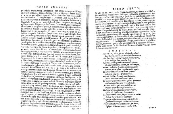 Le imprese illustri con espositioni, et discorsi del s.or Ieronimo Ruscelli. Al serenissimo et sempre felicissimo re catolico, Filippo d'Austria. ... Con la giunta di altre imprese tutto riordinato et corretto da Fran.co Patritio