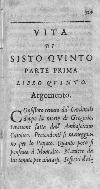 [Vita di Sisto 5. pontefice romano. Scritta dal signor Geltio Rogeri, all'instanza di Gregorio Leti, parte prima [-seconda]] 1
