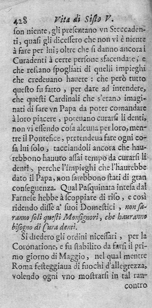 [Vita di Sisto 5. pontefice romano. Scritta dal signor Geltio Rogeri, all'instanza di Gregorio Leti, parte prima [-seconda]] 1