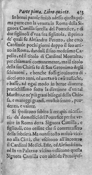[Vita di Sisto 5. pontefice romano. Scritta dal signor Geltio Rogeri, all'instanza di Gregorio Leti, parte prima [-seconda]] 1