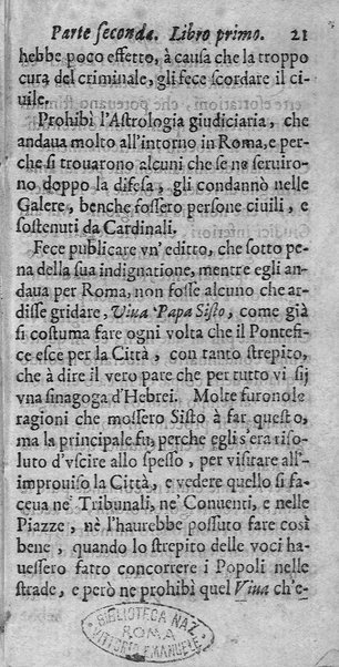 [Vita di Sisto 5. pontefice romano. Scritta dal signor Geltio Rogeri, all'instanza di Gregorio Leti, parte prima [-seconda]] 2