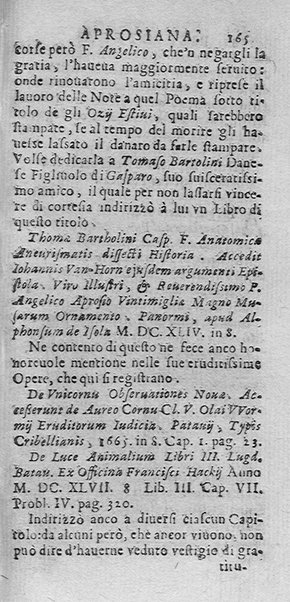 La Biblioteca Aprosiana passatempo autunnale di Cornelio Aspasio Antivigilmi trà Vagabondi di Tabbia detto l'Aggirato ...