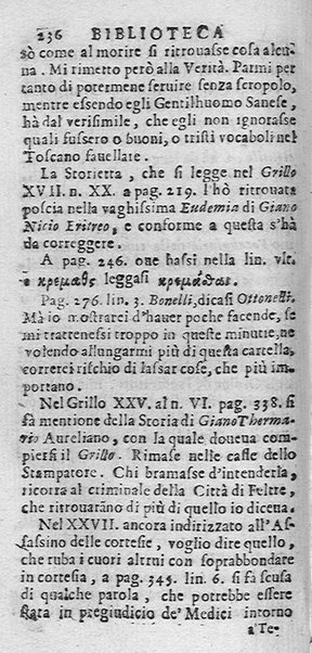 La Biblioteca Aprosiana passatempo autunnale di Cornelio Aspasio Antivigilmi trà Vagabondi di Tabbia detto l'Aggirato ...