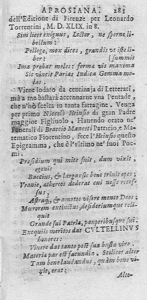 La Biblioteca Aprosiana passatempo autunnale di Cornelio Aspasio Antivigilmi trà Vagabondi di Tabbia detto l'Aggirato ...