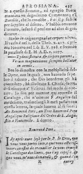 La Biblioteca Aprosiana passatempo autunnale di Cornelio Aspasio Antivigilmi trà Vagabondi di Tabbia detto l'Aggirato ...