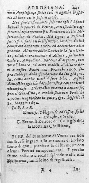 La Biblioteca Aprosiana passatempo autunnale di Cornelio Aspasio Antivigilmi trà Vagabondi di Tabbia detto l'Aggirato ...