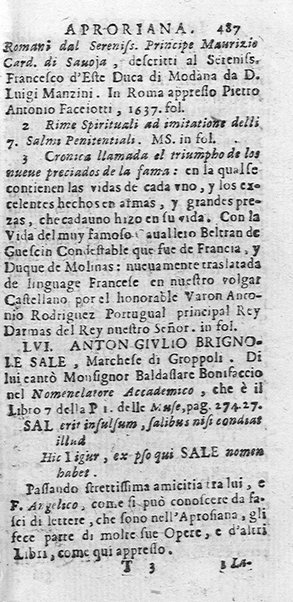 La Biblioteca Aprosiana passatempo autunnale di Cornelio Aspasio Antivigilmi trà Vagabondi di Tabbia detto l'Aggirato ...