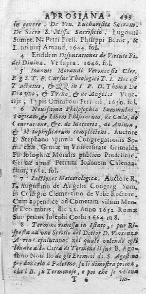 La Biblioteca Aprosiana passatempo autunnale di Cornelio Aspasio Antivigilmi trà Vagabondi di Tabbia detto l'Aggirato ...