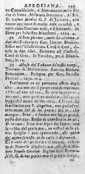 La Biblioteca Aprosiana passatempo autunnale di Cornelio Aspasio Antivigilmi trà Vagabondi di Tabbia detto l'Aggirato ...