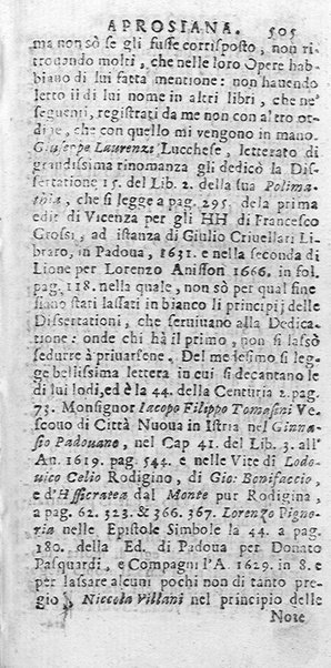 La Biblioteca Aprosiana passatempo autunnale di Cornelio Aspasio Antivigilmi trà Vagabondi di Tabbia detto l'Aggirato ...