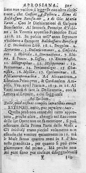 La Biblioteca Aprosiana passatempo autunnale di Cornelio Aspasio Antivigilmi trà Vagabondi di Tabbia detto l'Aggirato ...