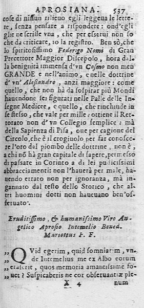 La Biblioteca Aprosiana passatempo autunnale di Cornelio Aspasio Antivigilmi trà Vagabondi di Tabbia detto l'Aggirato ...