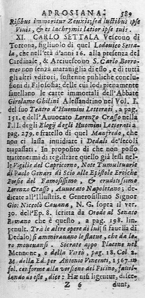La Biblioteca Aprosiana passatempo autunnale di Cornelio Aspasio Antivigilmi trà Vagabondi di Tabbia detto l'Aggirato ...