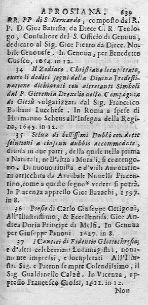 La Biblioteca Aprosiana passatempo autunnale di Cornelio Aspasio Antivigilmi trà Vagabondi di Tabbia detto l'Aggirato ...