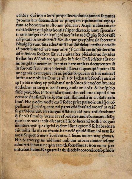 Opera Luciani philosophi luculentissimi. Luciani de ueris narrationibus Luciani de asino Luciani philisophorum uitae Luciani Scipio Luciani Tyrannus Luciani Schaphidium Luciani Palinurus Luciani Charon Luciani Diogenes Luciani Terpsion Luciani Hercules Luciani uirtus Dea Luciani in amorem Luciani Timon Luciani de calumnia Luciani laus muscae Nouiter traducta Luciani uita Luciani Luciani pan Galene