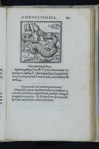 Horou Apollonos Neiloou hieroglyphika. Ori Apollinis Niliaci, De sacris notis & sculpturis libri duo, vbi ad fidem vetusti codicis manu scripti restituta sunt loca permulta, corrupta ante ac deplorata. Quibus accessit uersio recens, per Io. Mercerum Vticensem concinnata, & obseruationes non infrugiferae