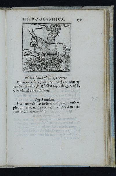 Horou Apollonos Neiloou hieroglyphika. Ori Apollinis Niliaci, De sacris notis & sculpturis libri duo, vbi ad fidem vetusti codicis manu scripti restituta sunt loca permulta, corrupta ante ac deplorata. Quibus accessit uersio recens, per Io. Mercerum Vticensem concinnata, & obseruationes non infrugiferae