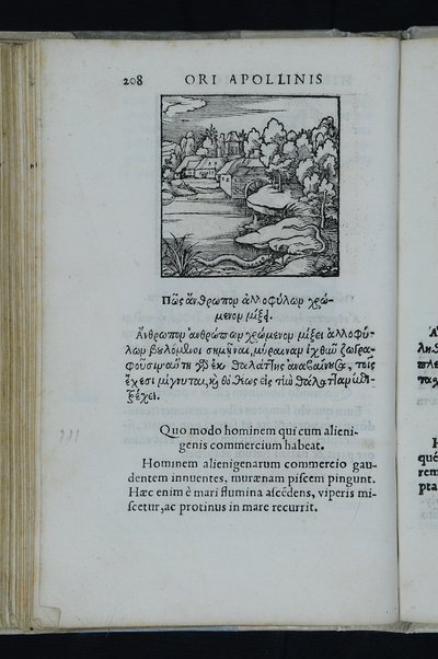 Horou Apollonos Neiloou hieroglyphika. Ori Apollinis Niliaci, De sacris notis & sculpturis libri duo, vbi ad fidem vetusti codicis manu scripti restituta sunt loca permulta, corrupta ante ac deplorata. Quibus accessit uersio recens, per Io. Mercerum Vticensem concinnata, & obseruationes non infrugiferae